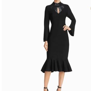 Nic and Zoe Black Bodycon Dress with embellishments